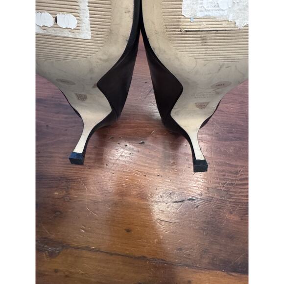 STUART WEITZMAN LEATHER LULA POINTED TOE PUMP IN BLACK 10 B MULE - Picture 15 of 16